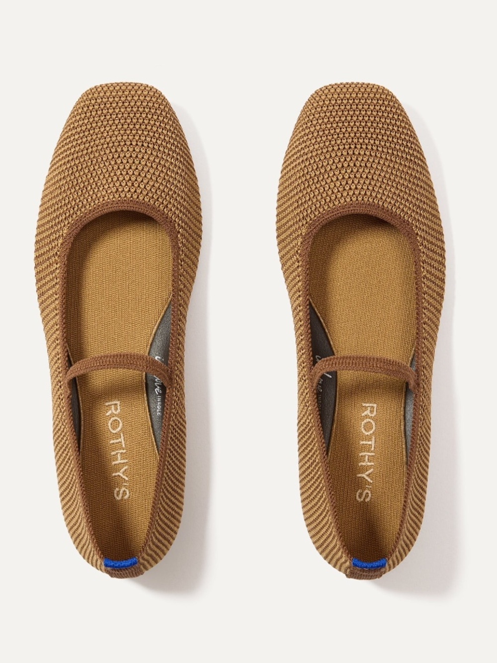 Rothy's The Max Square Mary Jane - Wheat Raffia-Knit Size 11